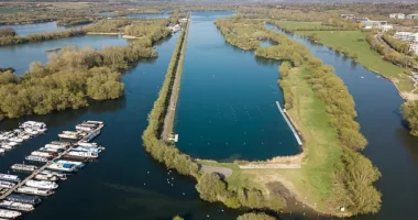 Officers were called just after 10.30am this morning to reports of a body in the water at the Thames and Kennet Marina (pictured), Henley Road, in Caversham