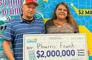 Pharris Frank, 41, was already a near-millionaire when he bought his second winning ticket last week while out on a job in Morehead City