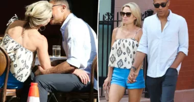 Amy Robach and T.J. Holmes enjoy handsy lunch over Memorial Day weekend