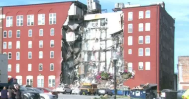 Eight people rescued after 6-story apartment building collapses in Davenport, Iowa