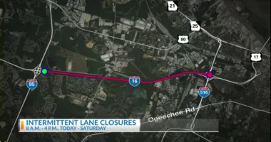 Interstate closure starts for 16@95 Improvement Projects