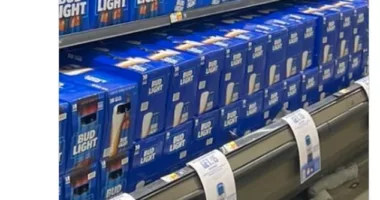 Bud Light beer is experiencing a significant decline in sales across the nation, as supermarket shelves remain fully stocked on Memorial Day Weekend