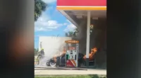 Vehicle erupts in flames at Seminole County gas station