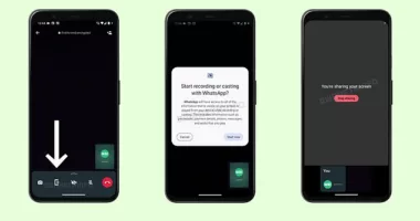 Images shared by WABetaInfo suggest that users have the option to share their screens by selecting a new option located next to camera and microphone settings
