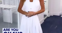 'I'm OK people, are you OK?' Giggling Amanda Holden poked fun at Holly Willoughby's comeback statement TWCE on Tuesday and mimicked her look in a white ensemble