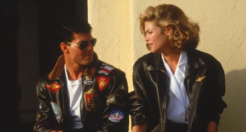 Tom Cruise and Kelly McGillis from Top Gun