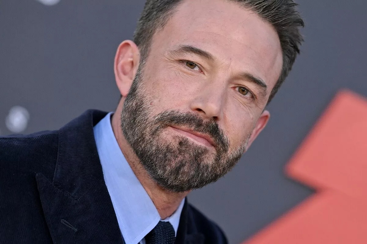 Ben Affleck posing at the premiere of his film 'Air'.