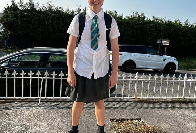 Boys in Wales have started wearing skirts to school during the current heatwave in protest at their schools