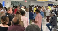 A Brit tweeted this photo and told United to sort out the baggage issues at Newark Airport