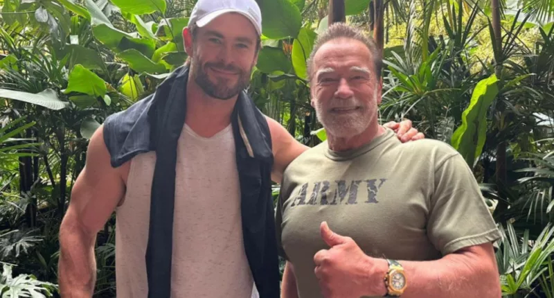 Chris Hemsworth and Arnold Schwarzenegger (c) Instagram
