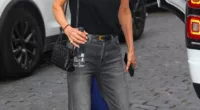 Checking in: Courteney Cox, 58, looked cool in all black as she arrived at a hotel in Manhattan's Soho neighborhood on Wednesday