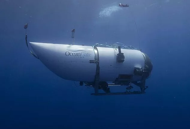 File image of the Titan submersible that has gone missing in the Atlantic Ocean
