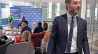 The moment that Daniel Korski is seen leaving early, after allegations emerge of breast touching at the London Environment Hustings with Conservative mayoral contenders
