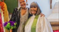 Dawn French revived her beloved TV character to appear at a living funeral for her friend Kris Hallenga