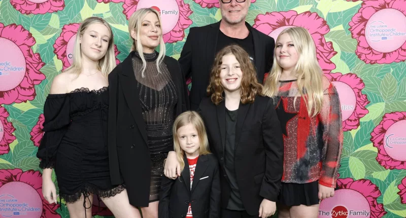 Dean McDermott, Tori Spelling and their children attend the Stand for Kids Gala together