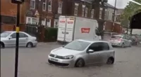 Video showed cars submerged in deep water after heavy rain in Birmingham yesterday