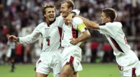 David Beckham (left), Alan Shearer (middle) and Michael Owen (right) all made their careers on the football pitch - but the same can not be said for their children, who are thriving online