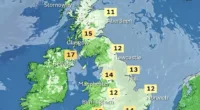 An Iberian plume could see temperatures soar as hot air is pushed up to Britain from Spain