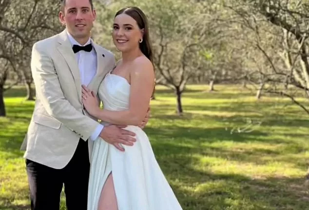 The family of wedding couple Micthell Gaffney and Maddy Edsell (above at their Hunter Valley nuptials) have broken their silence about tragedy which