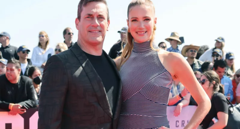 Jon Hamm and Anna Osceola have tied the knot