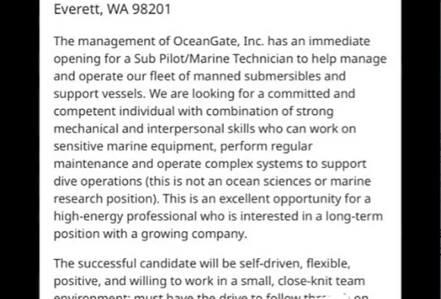 A TikTok account discovered that OceanGate had an