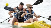 Holiday: Molly-Mae Hague and Tommy Fury were making the most of their trip abroad as they went kayaking during a day out in Barbados on Wednesday