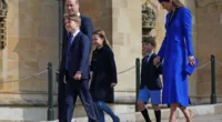 Prince William and Kate Middleton, who are said to have 'extremely busy' future royal tours because of their children, walk with Prince George, Princes Charlotte, and Prince Louis
