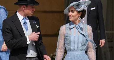 Prince William, who was overheard giving Kate Middleton a two-word demand at the Jordan royal wedding, attend a Garden Party at Buckingham Palace during the coronation celebrations