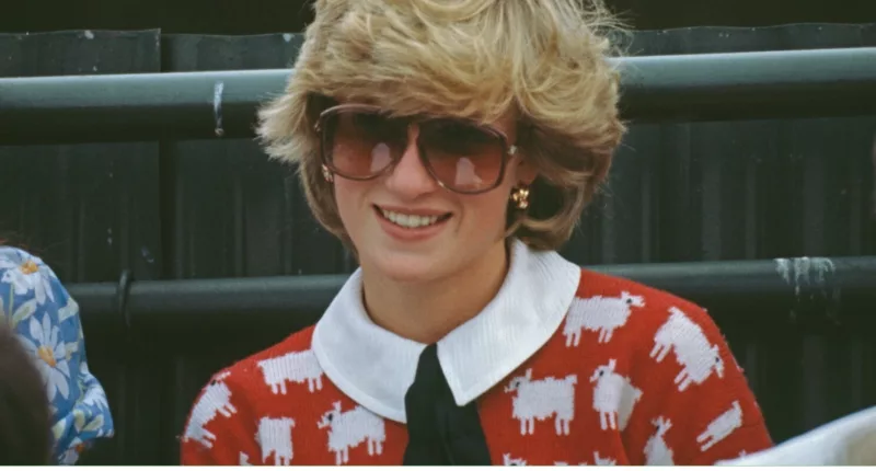 Princess Diana wearing the Black Sheep sweater in 1983.