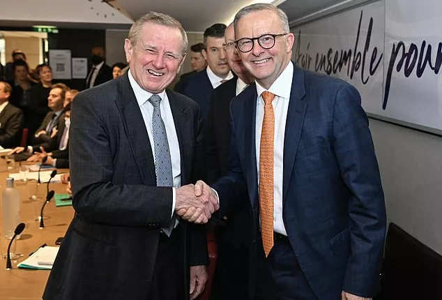 Simon Crean will be remembered as one of the most significant political figures of modern Labor, with his career as a parliamentarian spanning 23 years (pictured left with prime minister Anthony Albanese)