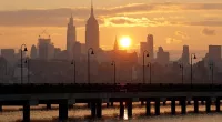 Hazy conditions returned to the Big Apple on Thursday as smoke from Canada