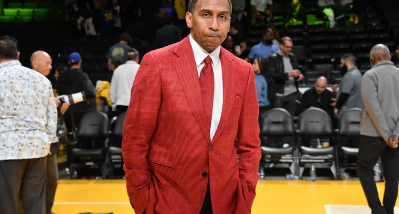 Stephen A. Smith - Celebrities At The Los Angeles Lakers Game