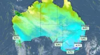 Australians will shiver through the coldest June mornings in five years this week as winter returns with a vengeance, bringing temperatures and icy winds (temperatures on Tuesday)