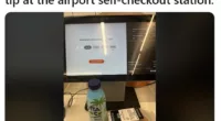 A Reddit user drew disbelief when she revealed she was asked to tip on a self-checkout transaction at a CIBO Express Gourmet Market in Newark