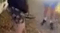 In the one-minute video, up to three boys slap, shove and throw punches at their victim before slamming him into a wall in Toowoomba, Queensland (pictured)