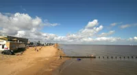 Humberside Police said two teenagers were airlifted to hospital from Cleethorpes beach (pictured) after 19:30 BST yesterday