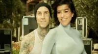 Travis Barker and Kourtney Kardashian have posed for a maternity shoot