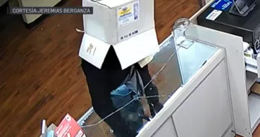 WATCH: Florida man robs store while wearing box, steals $15K worth of phones & cash