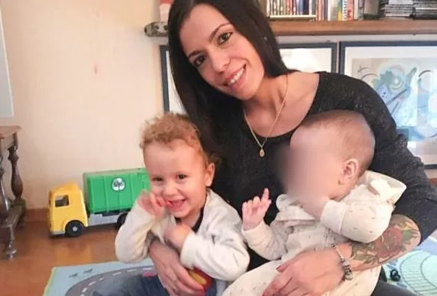 Manuel Proietti, five, (left) was rushed to a hospital in Ostia alongside his mother and sister, but the little boy died shortly afterwards. Manuel's mother Elena Uccello, 29, (centre) is still being treated in hospital for her injuries while his four-year-old sister (right), who has not been named, was released under the care of her paternal grandparents