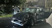 The hit-and-run incident involving an allegedly stolen black Holden Calais sedan on Holland Road in Melbourne