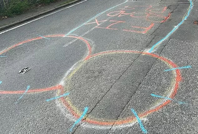 The phantom pothole protest began several weeks ago when local residents discovered the graffiti
