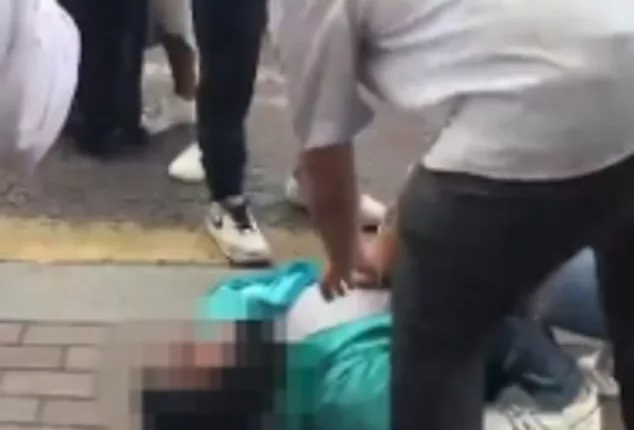A Deliveroo rider in his 20s was stabbed outside a McDonald