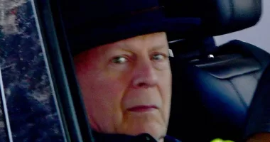 Much-loved: Bruce Willis was pictured in Los Angeles on Monday as he was seen for the first time since his wife Emma Heming Willis gave a heartbreaking update on actor's dementia
