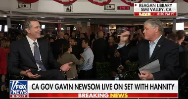 California Gov. Gavin Newsom called it 'ridiculous' when Fox News ' Sean Hannity asked him Wednesday night if there was any way he would accept the Democratic nomination for president in 2024