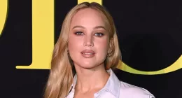 Jennifer Lawrence cuts a chic figure at the Dior show