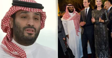 Mohammed bin Salman (pictured left) has said he doesn't see an issue with a Saudi Arabian wealth fund injecting $2billion into Jared Kushner's private equity - despite his family links to former president Donald Trump. In a wide-ranging interview with Fox News, the 38-year-old controversial Crown Prince admitted 'mistakes' over the killing of journalist Jamal Khashoggi and warned his country will get nukes if Iran does.