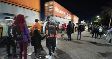 Migrants hoping to reach US continue north through Mexico by train amid historic migration levels