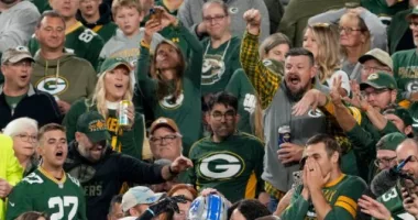 Packers Fan Dumps Beer on Lions Receiver After TD