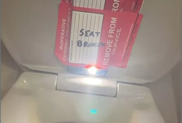 A 14-year-old girl found the camera right before she was about to flush the first-class toilet on aircraft 1441 traveling to Boston from Charlotte, North Carolina on September 2. Two makeshift 'remove from service' stickers were put on the seat by the male flight attendant, which held up the weight of the recording phone, it's alleged