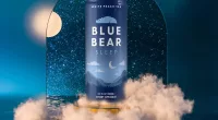 blue bear sleep drink clouds